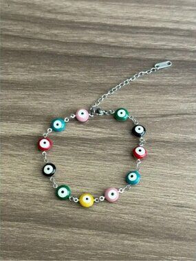 Multicolor evil eye bracelet Q1043